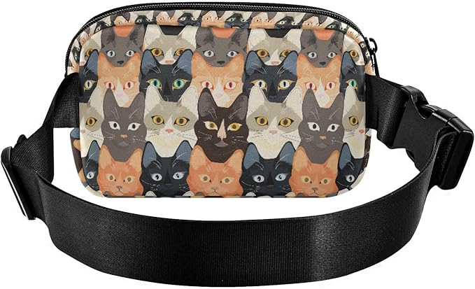 Kawaii Cat Fanny Pack for Women Men Water Resistant Fashion Waist Packs with Adjustable Strap Belt Bag for Travel Workout Jogging Hiking 21219379