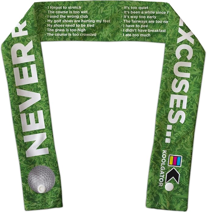 KOOLGATOR Evaporative Cooling Neck Wrap – Reusable Neck Cooler with Long Lasting Relief During Hot Weather Activities, Sports, & Outdoor Work, Golf Excuses, 1 Pack