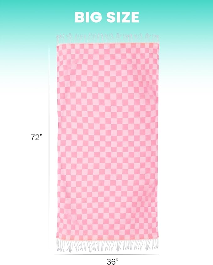 Travel Vacation Essentials Turkish Beach Towel Bath Towels Quick Dry Sand Free Oversized Bath Pool Swim Extra Large XL Blanket Adult Travel Cruise Accessories Must Haves Clearance Stuff Necessities