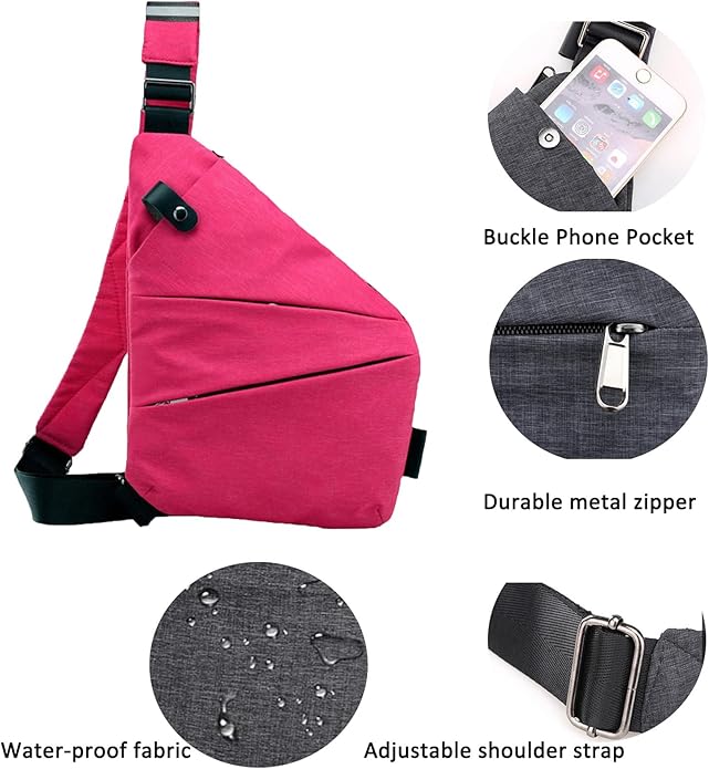 ZUEVI Anti Theft Travel Sling Bag for Women/Men - Fashion Crossbody Purse for Casual Traveling