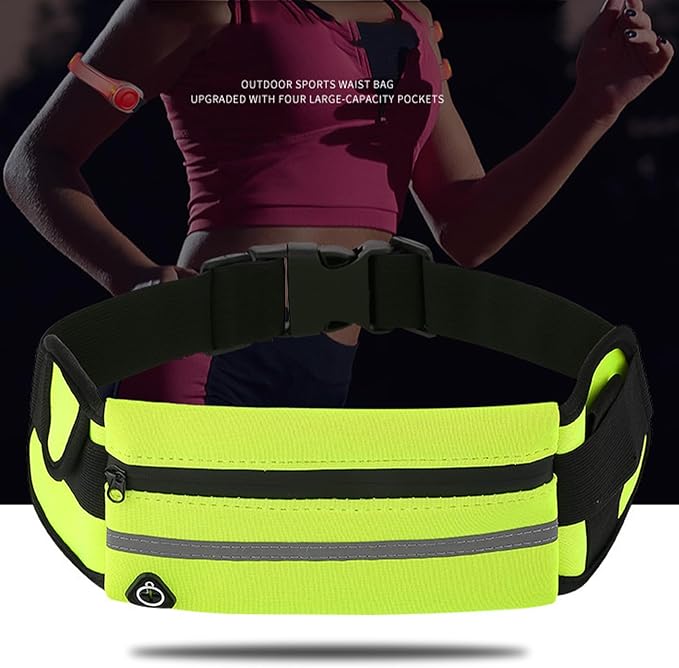 Anti-theft Invisible Waist Bag, Ultra-Slim Money Belt Passport Holder Secure Hidden Travel Wallet with RFID Blocking (Red)