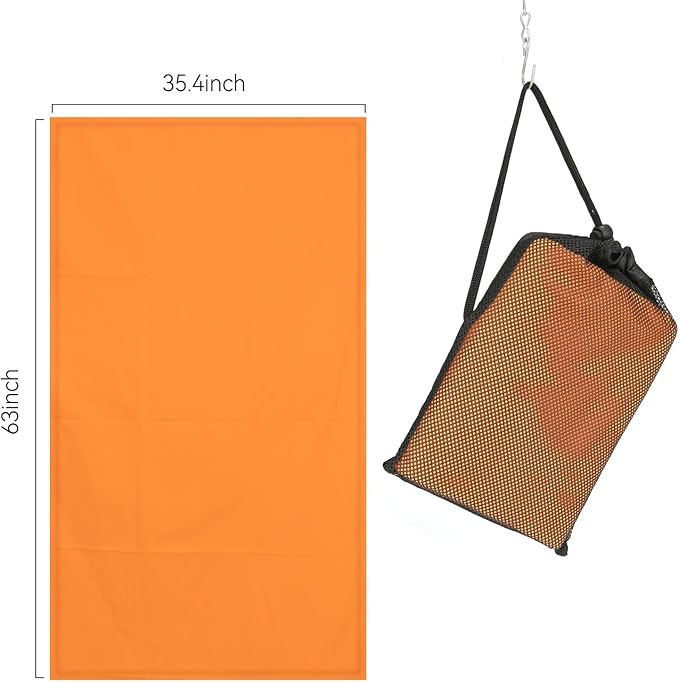 Microfibre Towel Extra Large for Beach, Travel, Swimming, Bath– Quick Dry, Ultra Compact, Sand Free, Lightweight & Super Absorbent(Orange,78x35 in)