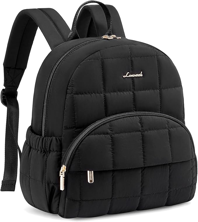 LOVEVOOK Small Backpack Purse for Women, Mini Puffer Backpack with Anti-theft Pocket, Lightweight Quilted Casual Daypack for Daily Work & Travel
