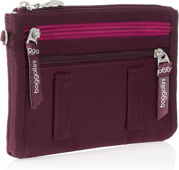 Baggallini Anti-theft RFID Currency Organizer 8"x4.25" Travel Accessory Passport Holder Money Belt Wallet w/Card Slots