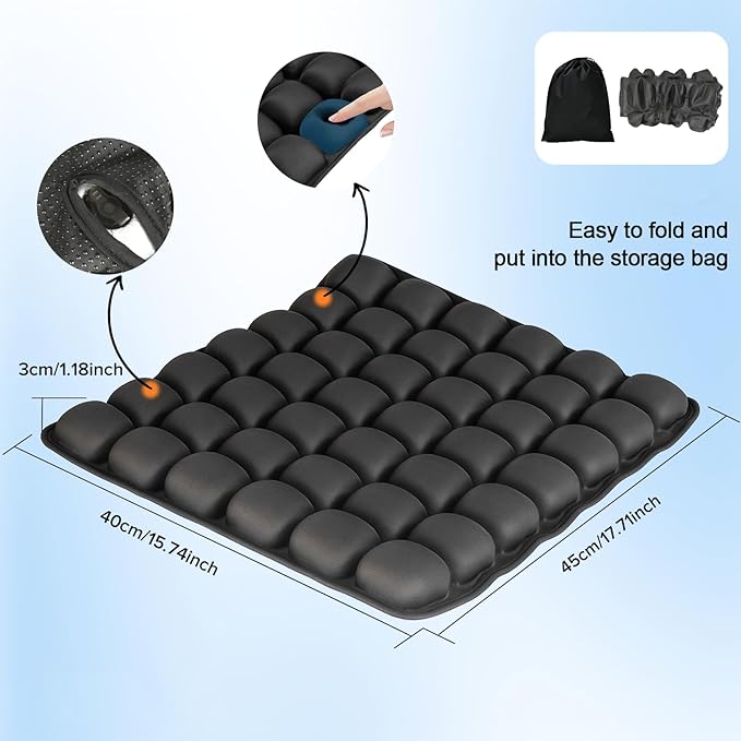 Starlo Sondour Travel Seat Cushion, Airplane Cushion Long Flight, Airplane Gadgets Inflatable Seat Cushions, Portable Airline Cushion with Air Pump, Wheelcha