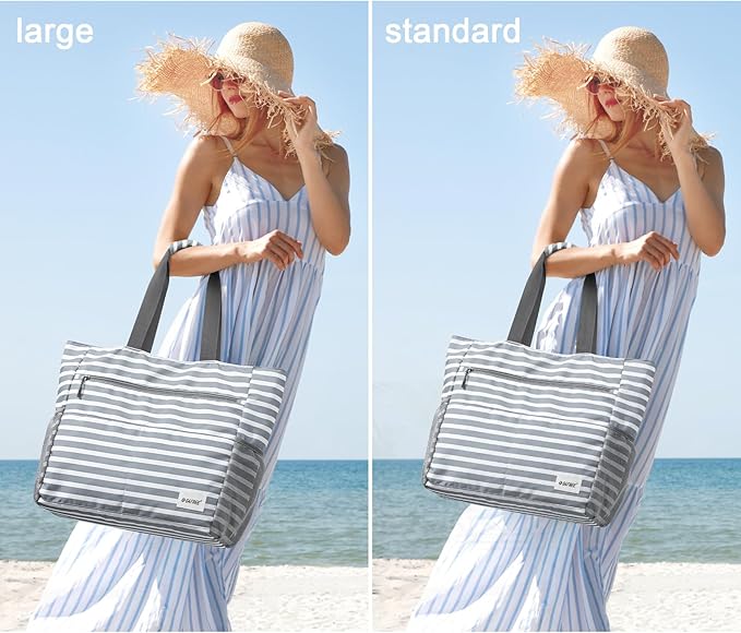G4Free Beach Bag, Waterproof Sandproof Beach Tote Bag, Large Capacity Foldable for Women