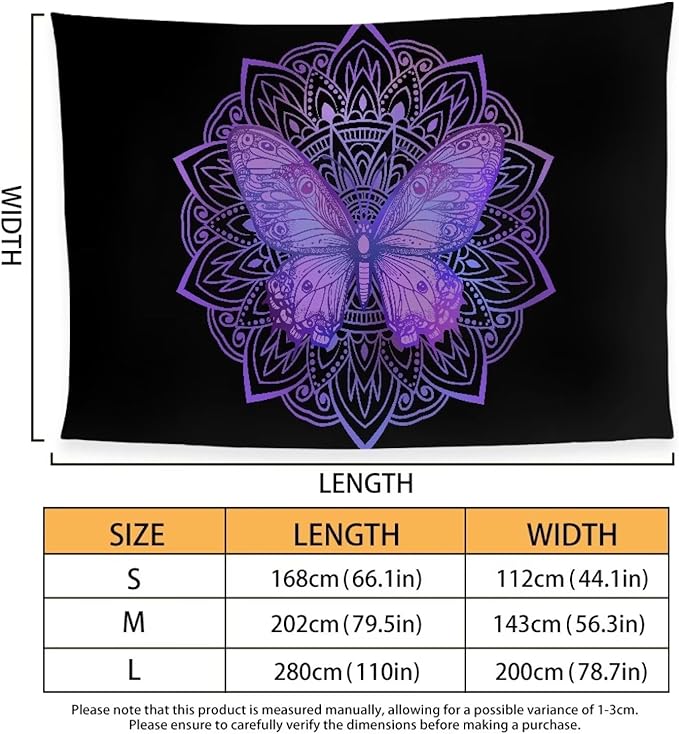 Mandala Butterfly Boho Print Microfiber Beach Towel - Sand Free Towels Quick Dry, Light Weight, Absorbent for Pool, Travel, Camping Essentials, Oversized Extra Large for Adults 110x78 in
