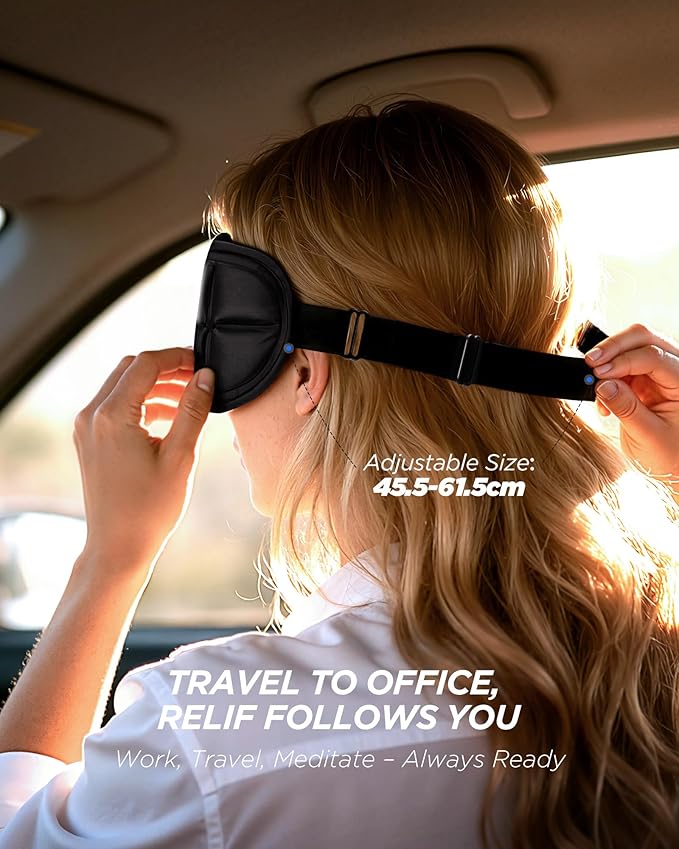 3D Cooling Sleep Mask with Double Coldfocus Gel - Frozen Cold Gel Eyes Mask with Contoured Blackout Hot & Cold Therapy for Women, Men Sleeping on Airplane Traveling for Migraine, Dry Puffy Eye,2 Packs