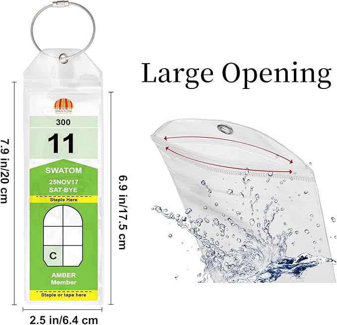 SWATOM Cruise Luggage Tags for Suitcases Royal Caribbean & Celebrity 8 Sets Waterproof Clear Luggage Tag Holders for 2025 & 2026 Cruise Ships Essentials