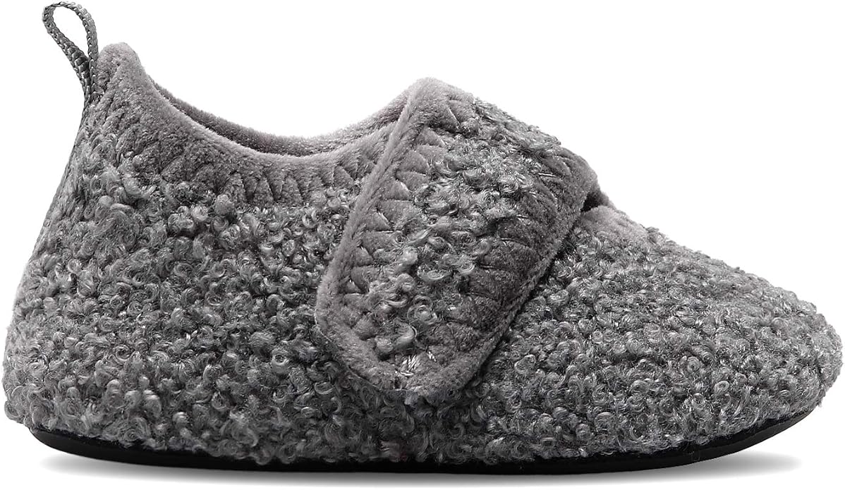 XIHALOOK Toddler Boys Girls House Slippers with Microfleece Lining Cozy Household Shoes Non-slip for Kids