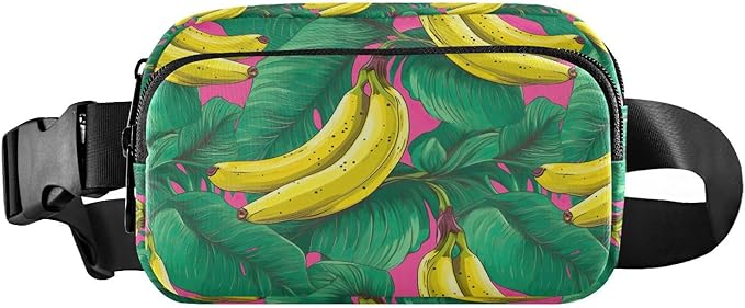 Tropical Bananas Fanny Pack for Women Men Water Resistant Fashion Waist Packs with Adjustable Strap Belt Bag for Travel Workout Jogging Hiking 21219746