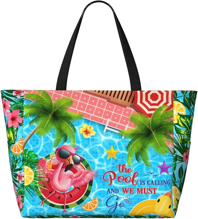 Large Beach Tote Bag Beach Bag Waterproof Sandproof Lightweight Women Tote