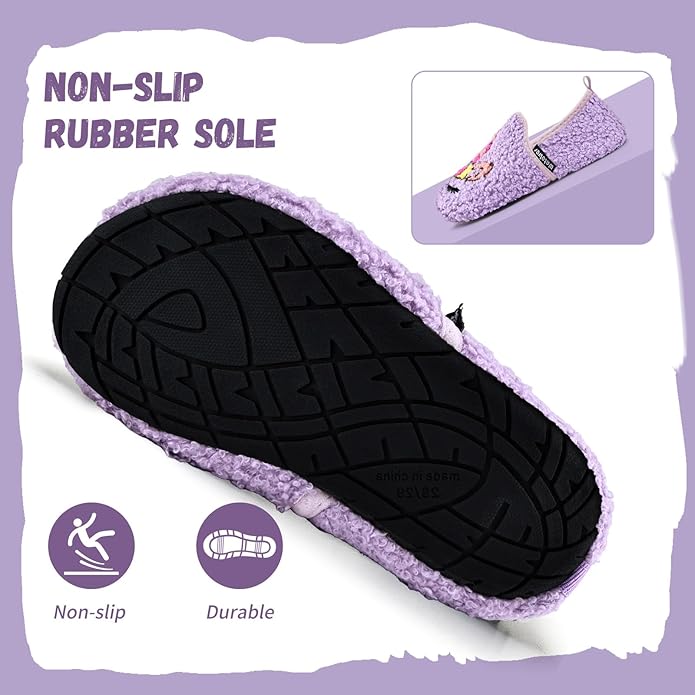 WateLves Kids Toddler Slippers Boys Girls House Shoes Slip on Sock Slippers Lightweight Winter Indoor Outdoor Walking Shoes