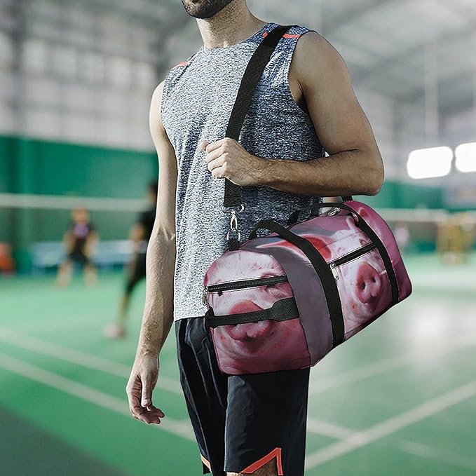 Smiling (12) Gym Bag Lightweight ，Travel Duffle Bag with Shoe Compartment，Gym Bag for Women for Overnight, Weekend, Yoga, Gym, Business Trips, Sport And Hospital.