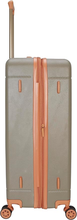 Dockers Hooper Hardside Expandable 8-Wheel Spinner Travel Checked Luggage, 3-Piece Set, Timberwolf