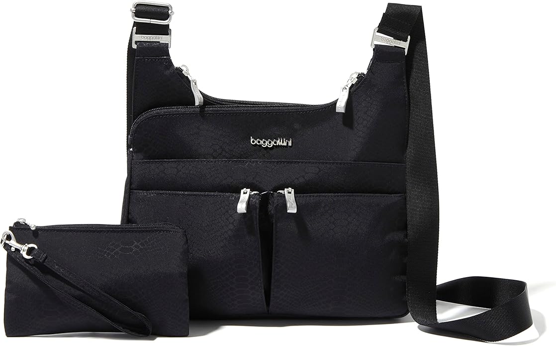 Baggallini Crossbody Travel Bag 11x8.5 Lightweight Water-resistant Nylon Handbag