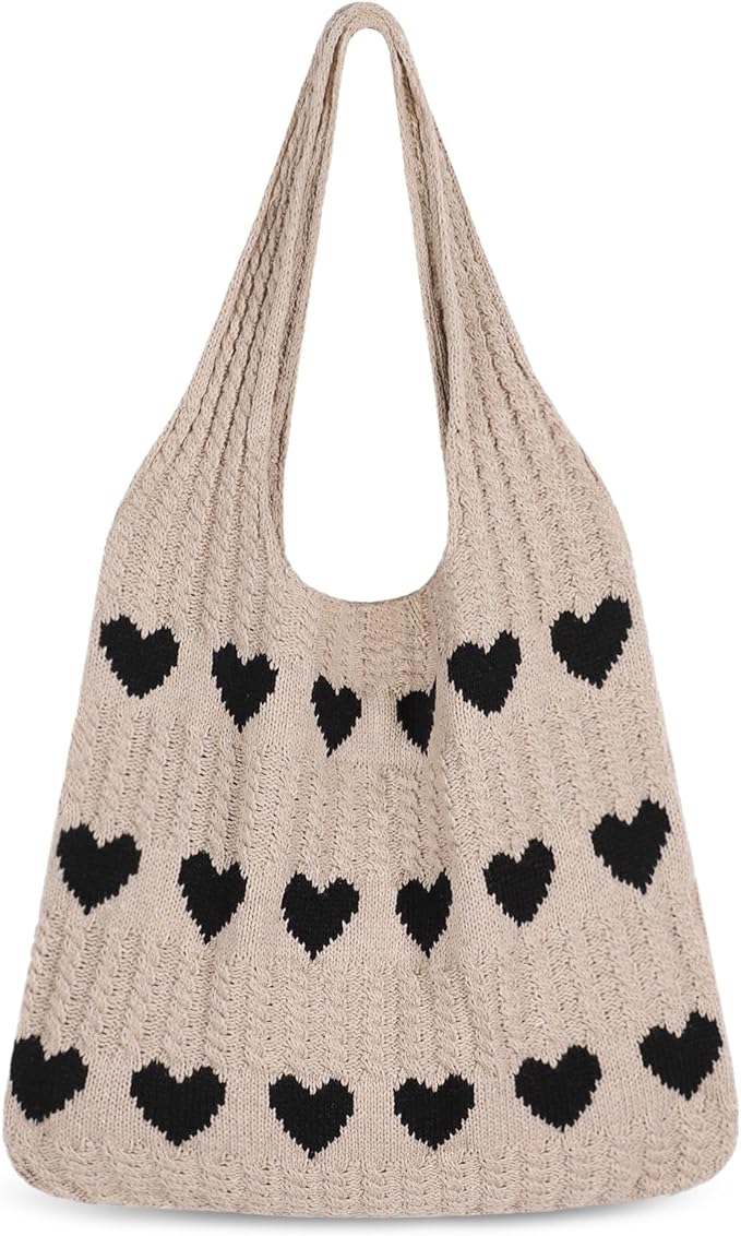 Sightor Crochet Tote Bag, Mesh Beach Bag Knit Summer Hobo Bag Vacation Boho Tote Bag for Women