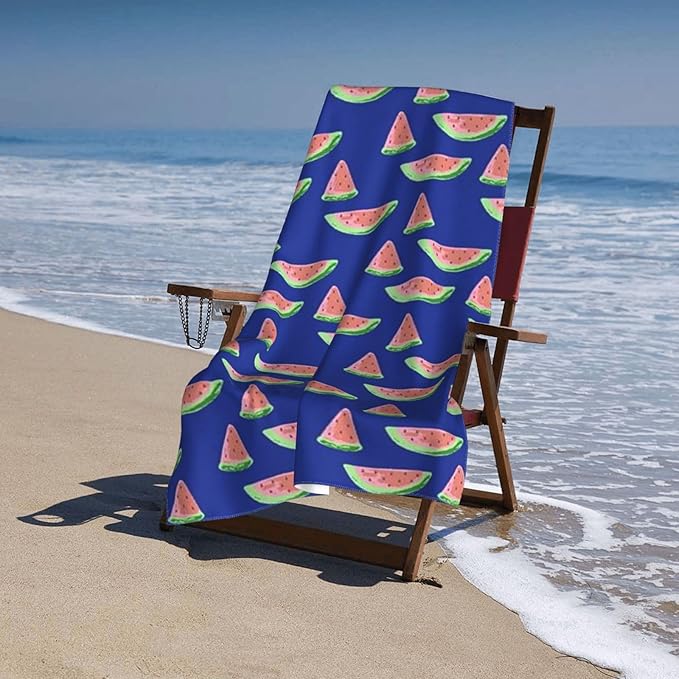 Cute Watermelon Beach Towel for Women/Adults, Personalized Microfiber Beach Towels Bulk, Quick Dry Beach Towel for Pool, Lightweight Bath Towels Oversized Clearance 30"x 60"