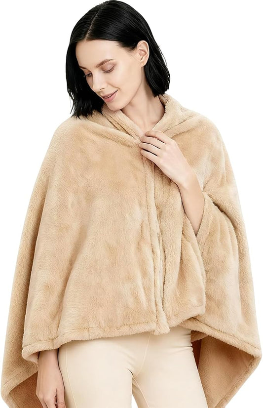 Ponchos for Women, Comfy Wearable Blanket, Gifts for People Who are Always Cold, Winter Shawl for Home, Office, Travel