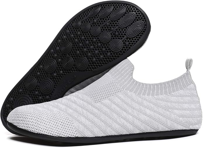 SLEVEL Lightweight Non Slip Travel Indoor Grip House Slipper Socks Unisex Adult Around The House Floor Home Shoes for Women Men