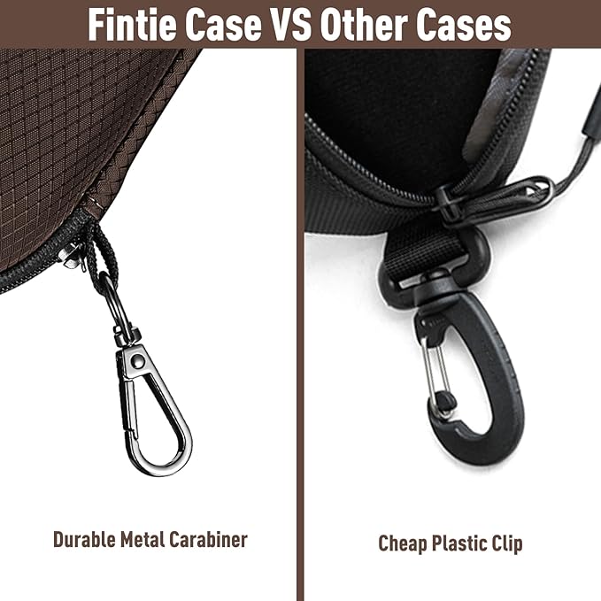 FINTIE Sunglasses Case, Hard EVA Shell Shockproof Sport Glasses Case with Metal Carabiner Travel Zipper Eyeglasses Holder