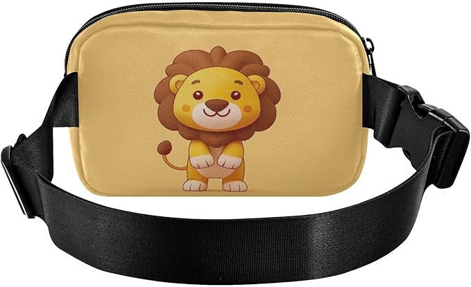Kawaii Lion Fanny Pack for Women Men Water Resistant Fashion Waist Packs with Adjustable Strap Belt Bag for Travel Workout Jogging Hiking 21218804
