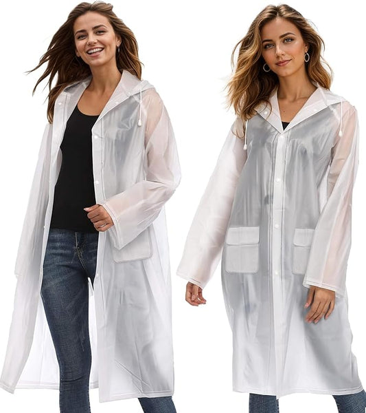 Besshopie EVA Raincoat Waterproof Rain Poncho Reusable Unisex Men Women Long Clear Rain Wear