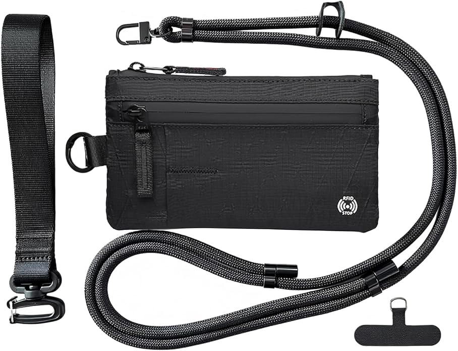 RFID Blocking Passport Holder Travel Neck Wallet