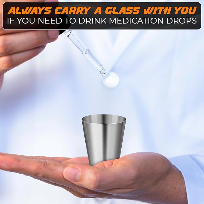 15 Pcs Stainless Steel Shot Glasses - 30ml (1oz) Tiny Metal Shot Glasses, Lightweight and Easy to Store & Clean, Durable Metal Shots for Parties, Hiking, Travels, Compact for Picnics & Espresso Breaks
