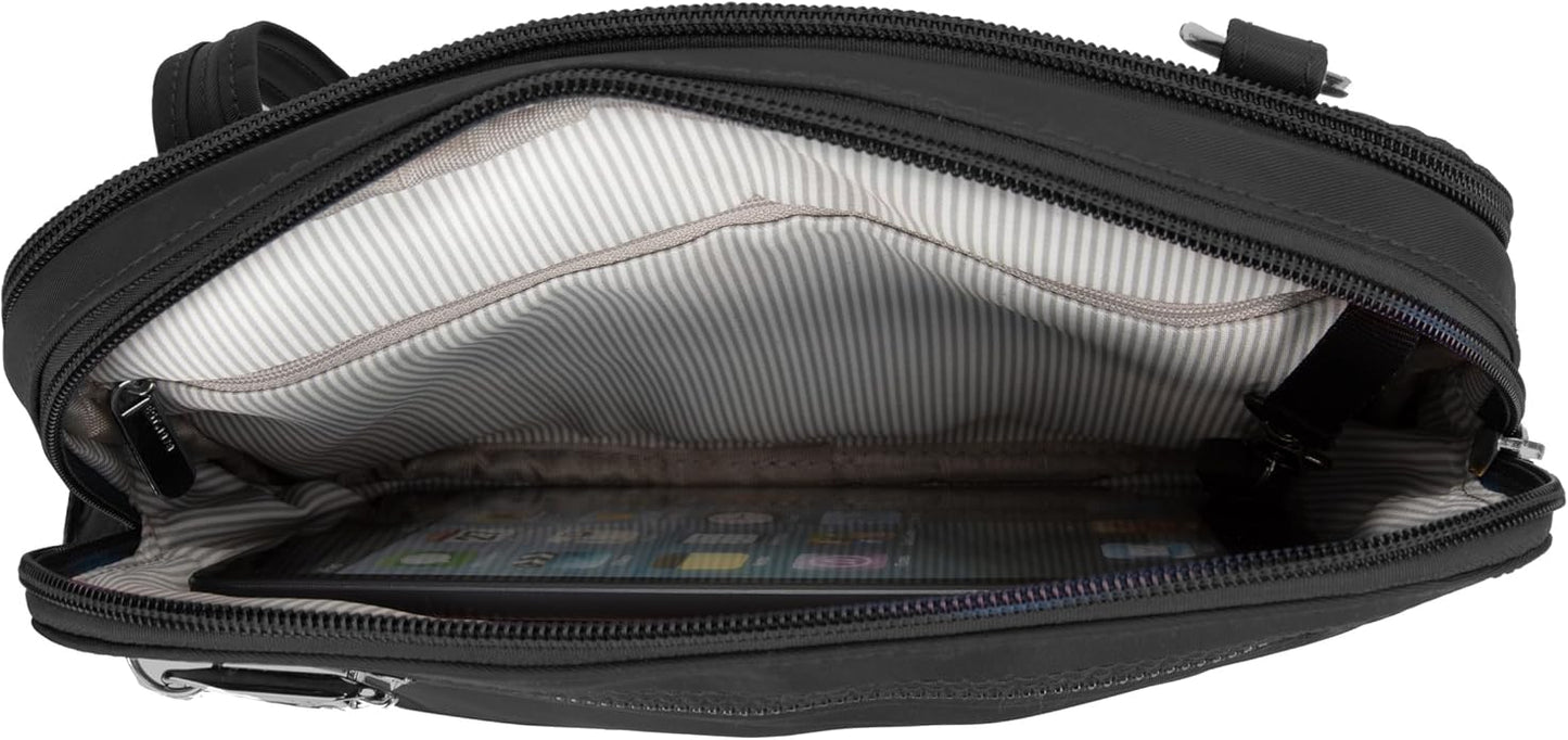 Travelon Women's Anti-theft Tailored East/West Organizer Chrossbody