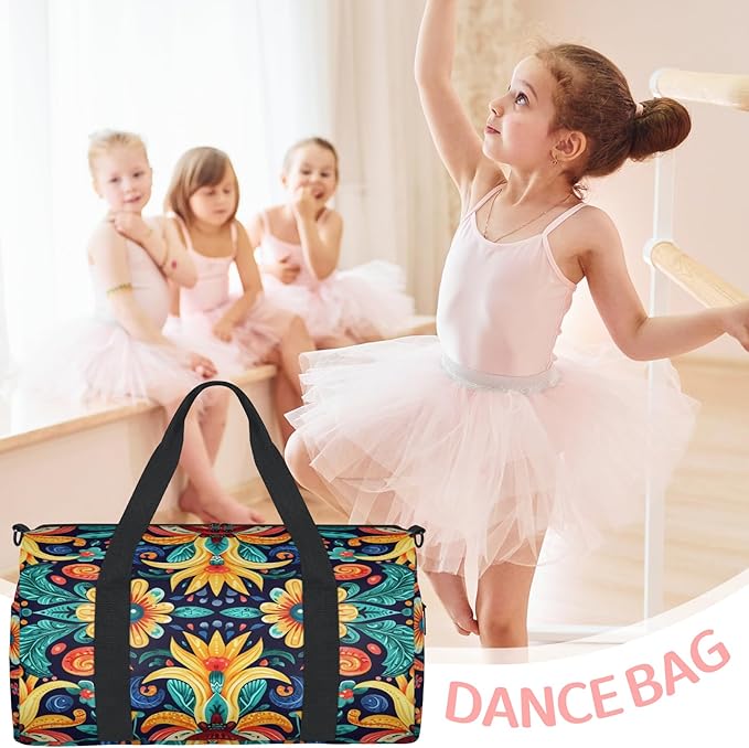 Farmhouse Boho Floral Travel Duffle Bag for Women Men, Overnight Weekender Bag, Carry on Tote for Sport Gym