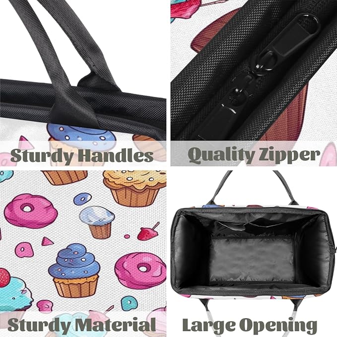 Ice Cream Cake Overnight Weekender Bag for Women Men Travel Duffel Bags Waterproof Luggage Carry on Sports Yoga Gym Bag