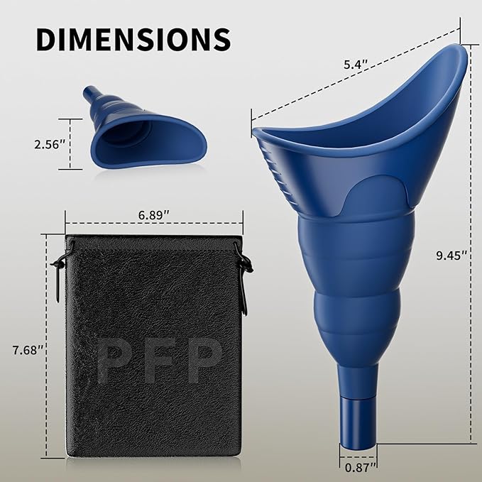 PFP Female Urination Device - Female Urinals for Women with Storage Pouch, Pee Funnel for Women Travel Companion for Outdoor & Surgery, Female Urinal Perfect for Hiking, Camping, Travel