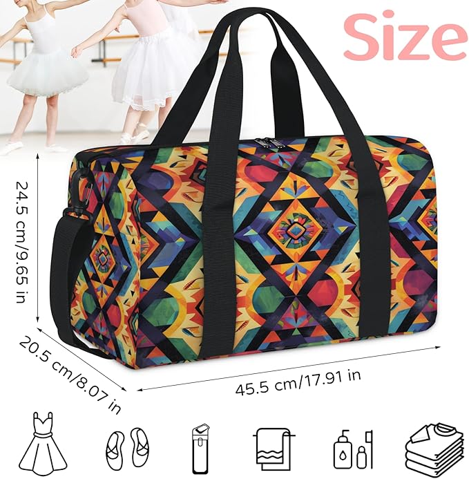 Boho Rustic Floral Travel Duffle Bag for Women Men, Overnight Weekender Bag, Carry on Tote for Sport Gym