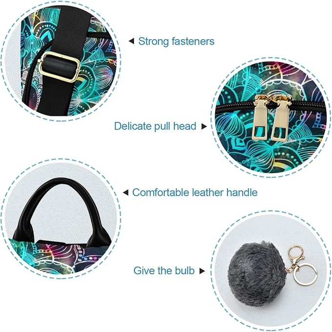ALAZA Galaxy Colorful Mandala Backpack Purse for Women Anti Theft Fashion Back Pack Shoulder Bag