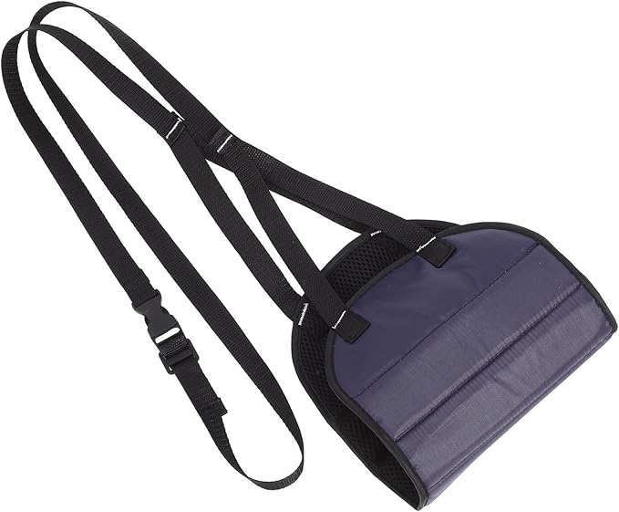ABOOFAN Portable Airplane Foot Hammock Adjustable Under Desk Footrest Dark Blue Travel Leg Sling for Office and Air Travel Comfort