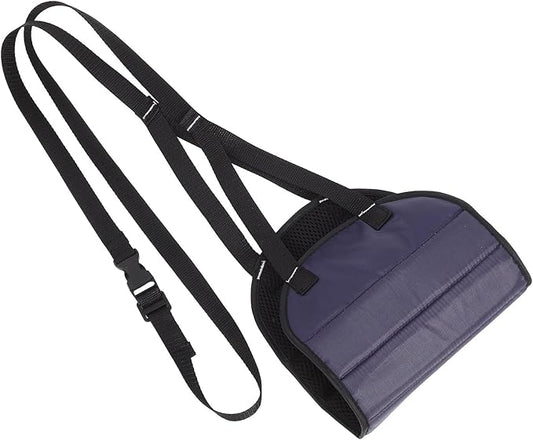ABOOFAN Portable Airplane Foot Hammock Adjustable Under Desk Footrest Dark Blue Travel Leg Sling for Office and Air Travel Comfort
