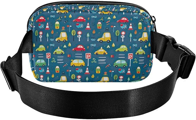 Kawaii Car Traffic Light Fanny Pack for Women Men Water Resistant Fashion Waist Packs with Adjustable Strap Belt Bag for Travel Workout Jogging Hiking 21219467