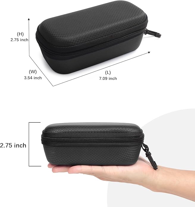 Bukere Double Eyeglasses Case with Adjustable Slots, EVA Hard-shell Travel Dual Glasses Sunglasses Organizer for Men Women