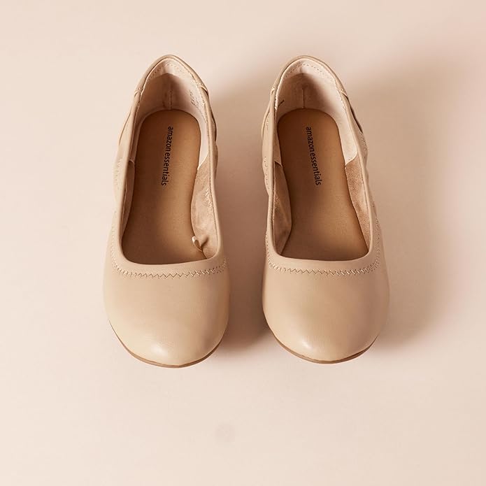 Amazon Essentials Women's Belice Comfortable Slip-On Ballet Flats Shoes
