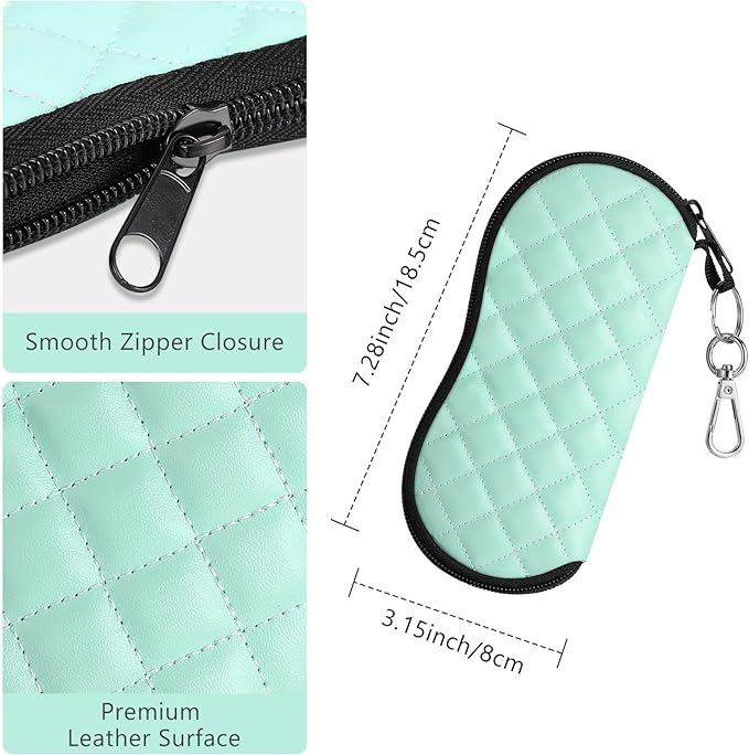 MoKo Sunglasses Soft Case Ultra Light Neoprene Zipper Eyeglass Case for Men Women