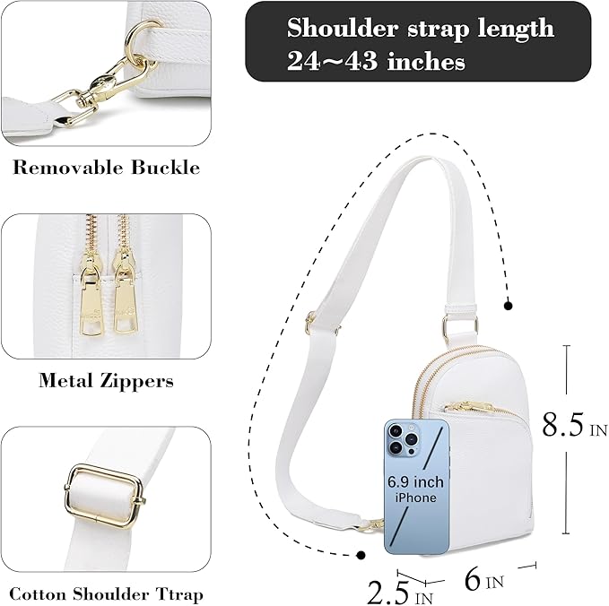 Haytijoe RFID Anti-Theft Sling Bag for Women, Small Crossbody Travel Purse with Locking Zippers, Lightweight Everyday Bag