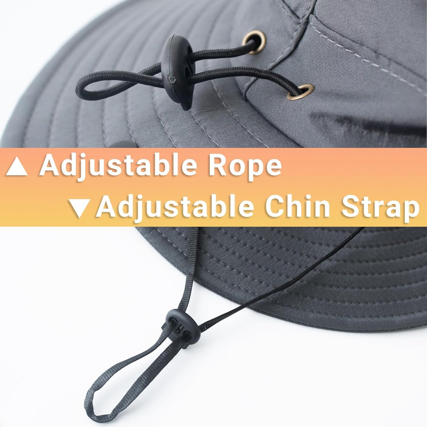 PFFY Sun Bucket Hats for Men Women 3” Wide Brim UPF 50+ Fishing & Beach Hat