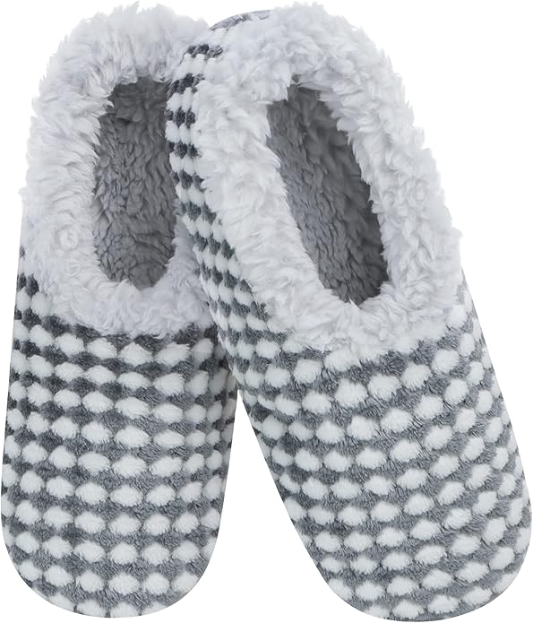 Snoozies Slipper Socks for Women Indoor, Cozy Sherpa-Lined Womens Slippers Non-Skid, Ladies Gifts