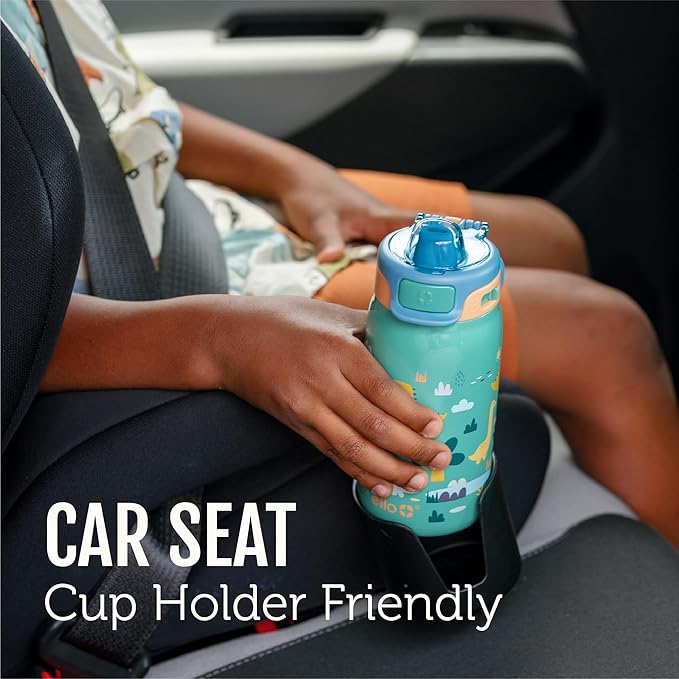 Ello Kids Pop & Fill 12oz Toddler Water Bottle with Quick Fill Lid, Double-Wall Vacuum Insulated Stainless Steel, Leak Proof, BPA Free, Sip & Chug, For School, Lunchboxes, Royal Palace