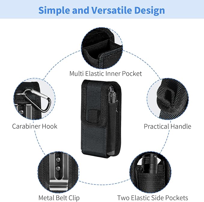 Kenobee Multitool Sheath EDC Pouch Compatible with Leatherman Wave Plus Wingman Surge Rebar, Multi-Purpose Belt Clip Tool Holder Bag, Utility Tactical Waist Pack Camping Hiking Pocket Organizer Case