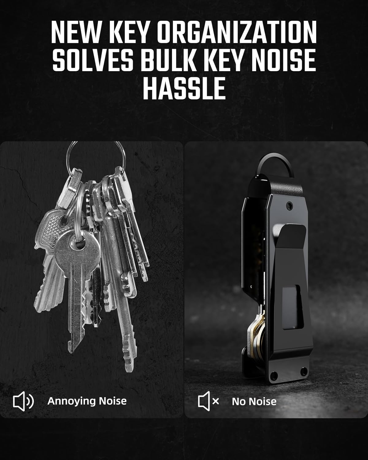 Key Organizer Compact Key Holder Metal Key Chain Minimalist key case key holder for keychain Secures 1-5 Keys