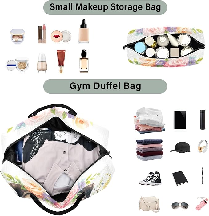 Pug Dog Travel Duffle Bag Gym Yoga Carry on Bags for Men Women Weekender Bag