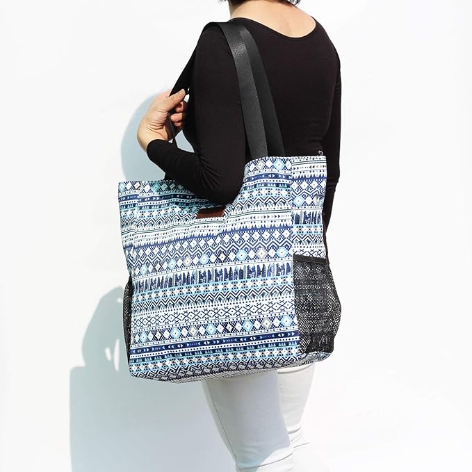Original Floral Water Resistant Large Tote Bag Shoulder Bag for Gym Beach Travel Daily Bags Upgraded
