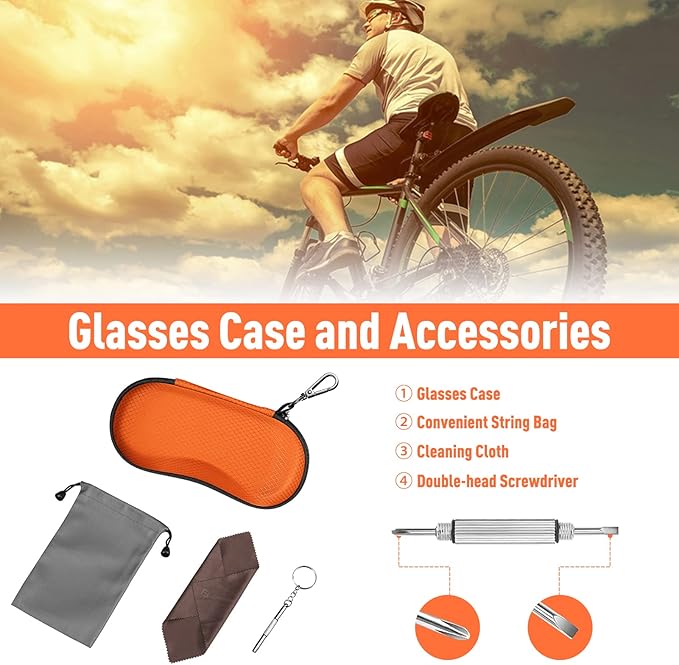 FINTIE Sunglasses Case, Hard EVA Shell Shockproof Sport Glasses Case with Metal Carabiner Travel Zipper Eyeglasses Holder